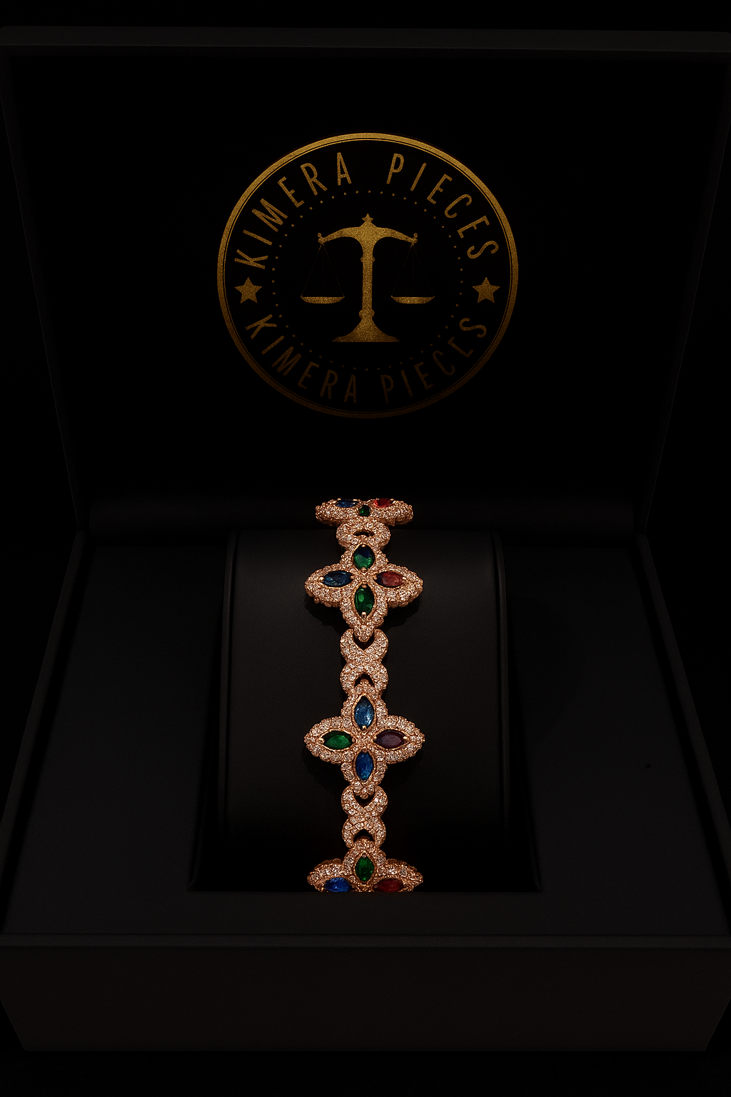 The Olympian Luxury Link Bracelet (Rose gold Mult-Color)
