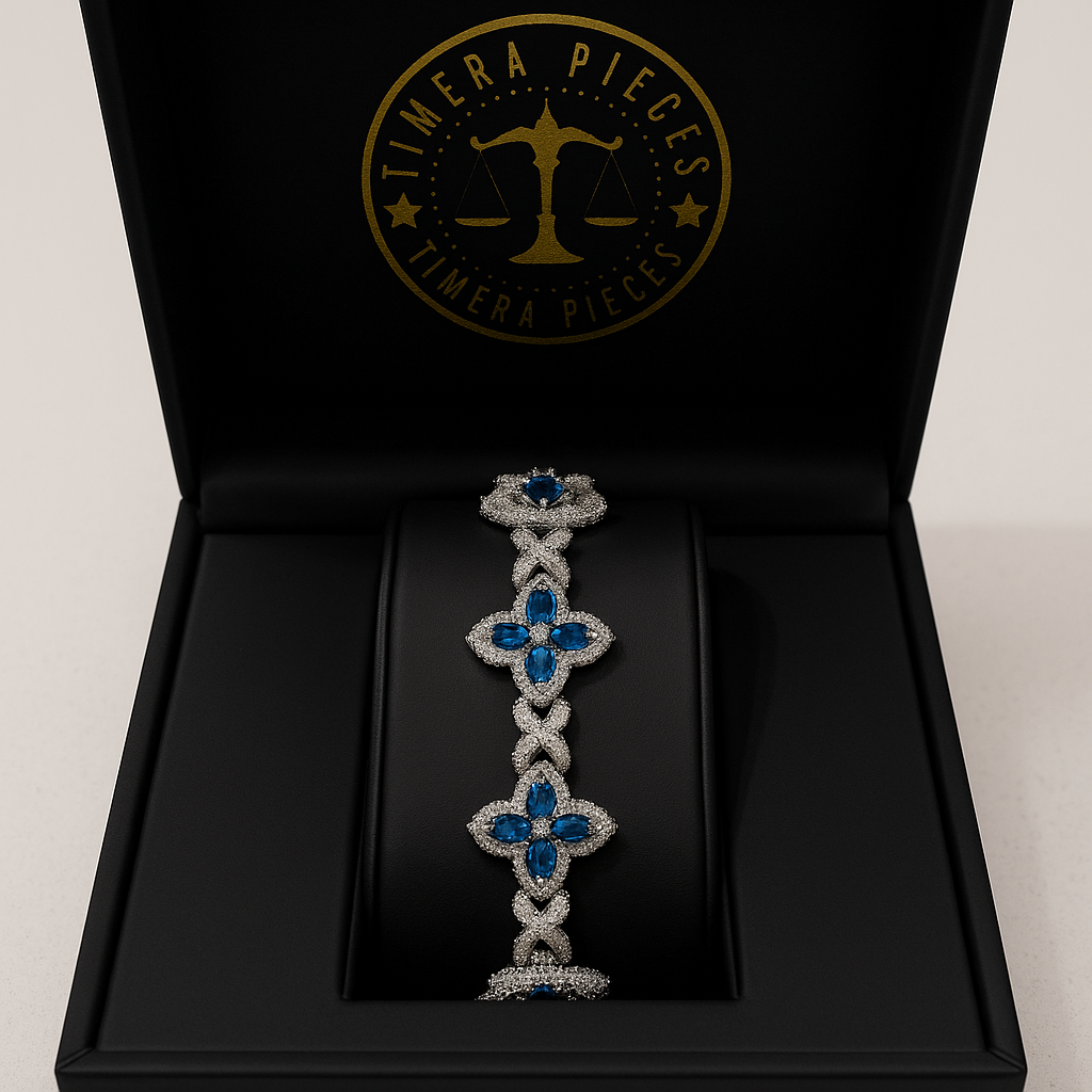 The Olympian Luxury Link Bracelet (Blue)
