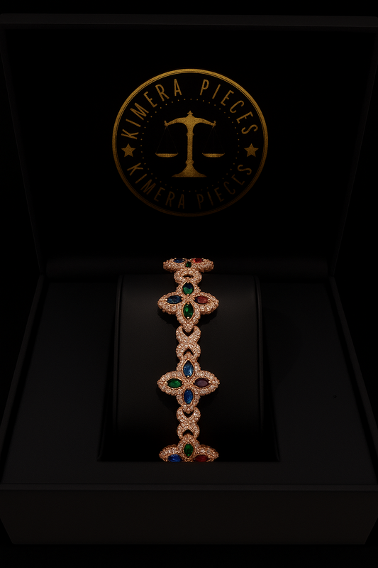 The Olympian Luxury Link Bracelet (Rose gold Mult-Color)