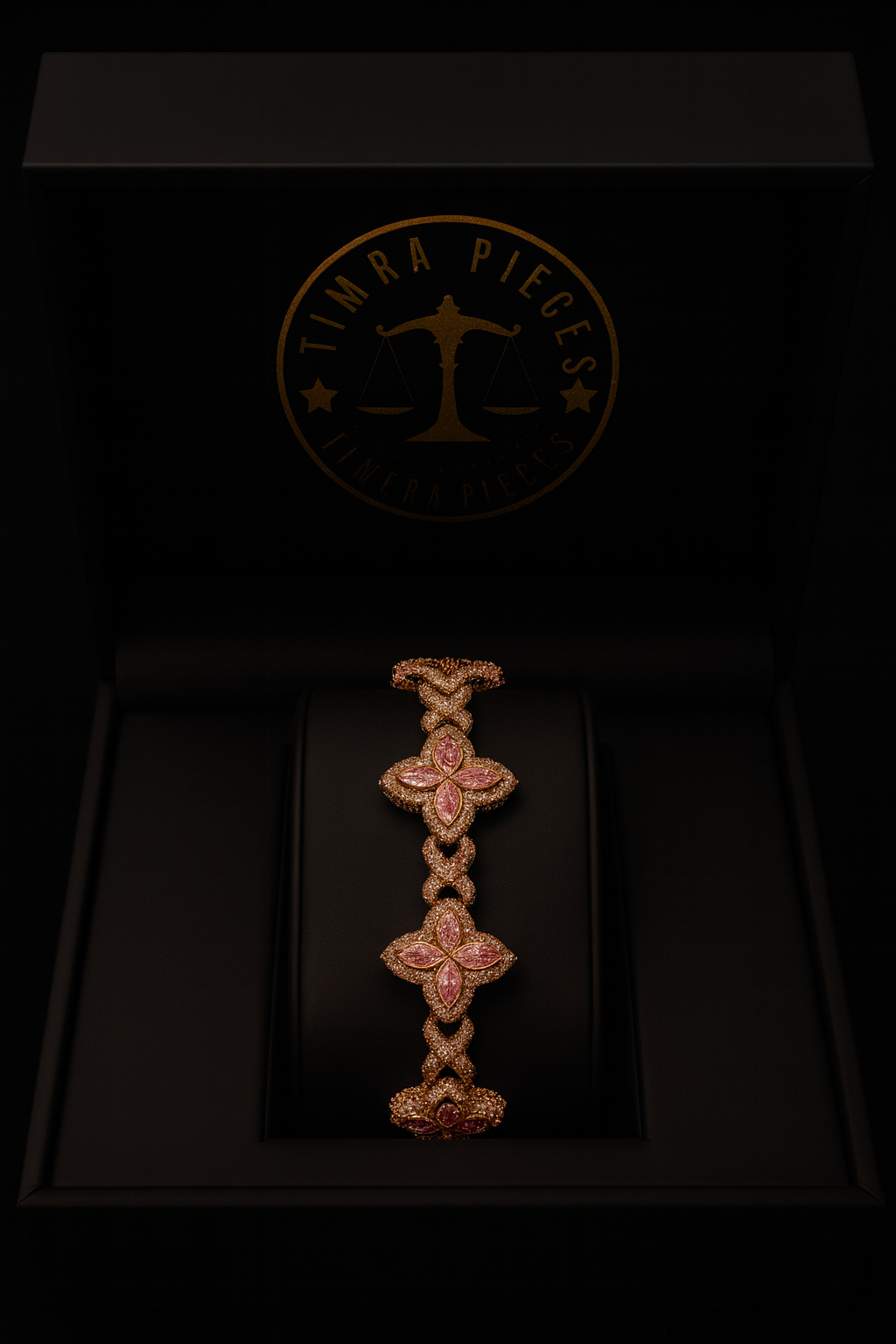 The Olympian Luxury Link Bracelet (Rose Gold Pink)