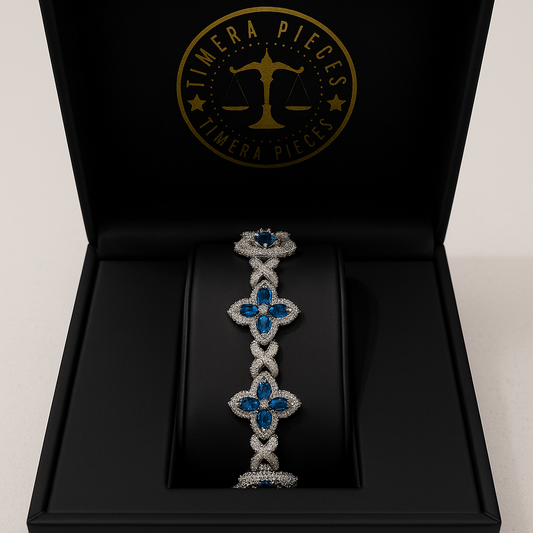 The Olympian Luxury Link Bracelet (Blue)