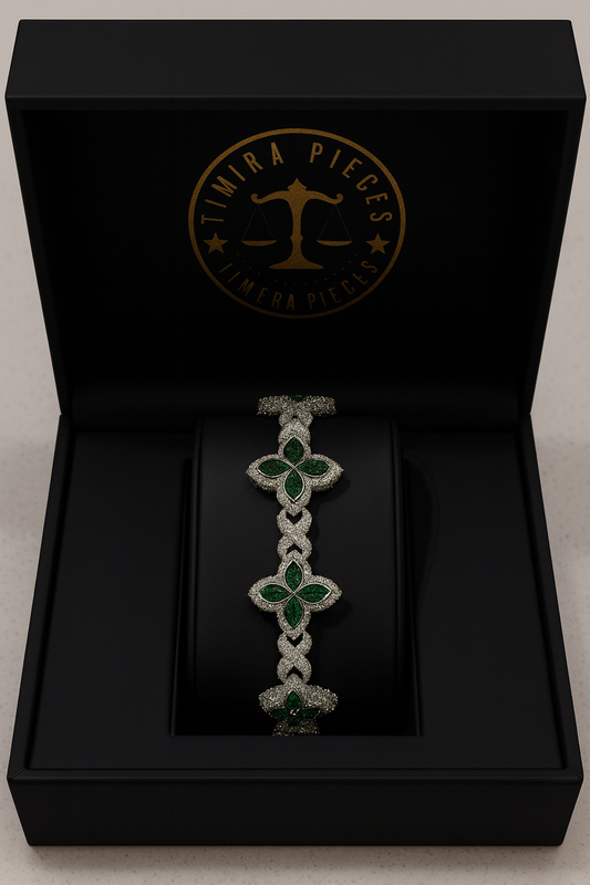 The Olympian Luxury Link Bracelet (Green)