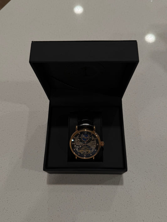 Eclipse Rose Gold Skeleton Moonphase Timepiece